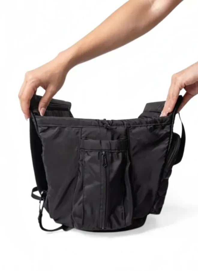 Uni. Baby Diaper Bag Set – Stylish Black Baby Nappy Bag with Changing Mat and Bottle Holder