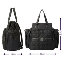 Uni. Baby Diaper Bag Set – Stylish Black Baby Nappy Bag with Changing Mat and Bottle Holder