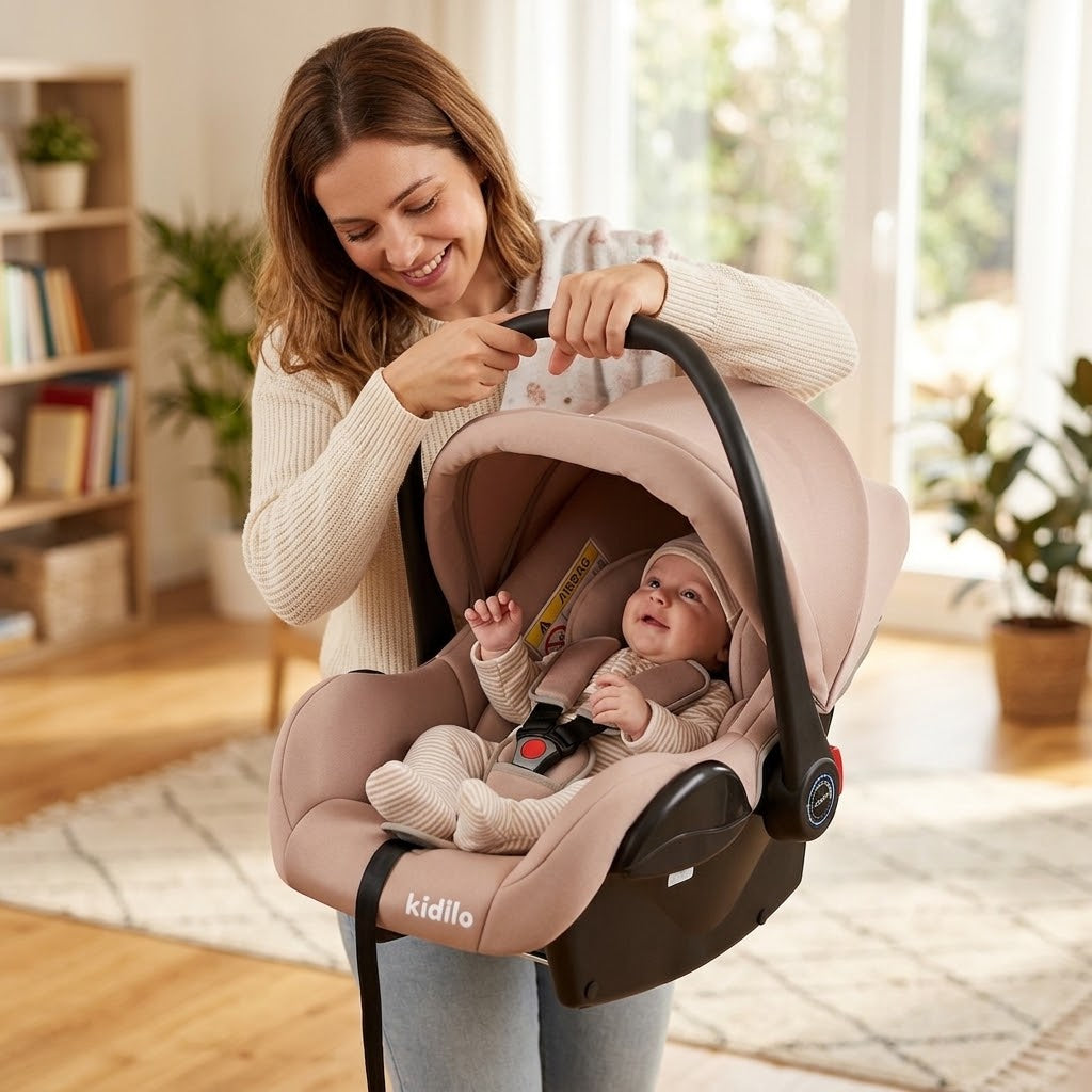 Kidilo (G303) Newborn Car Seat and Carrycot 👶🚗✨