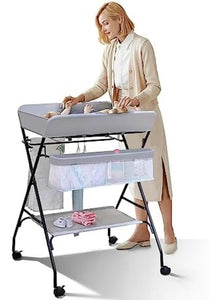 Occuwzz Foldable Baby Changing Table with Storage – Grey