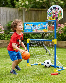 2 In 1 Soccer Goal Set With Basketball Hoop Kit For Kids