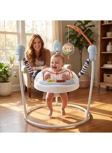 Interactive Baby Jumper Activity Center with Music, Lights, and Detachable Toys