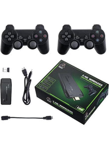 Happy Kiddo 4K HD Retro Game Console – 64GB Video Game Stick with Dual 2.4G Wireless Controllers (10,000 Games)