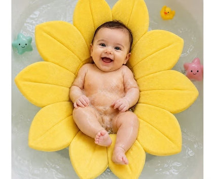 Floral Baby Bath Pillow – Soft Support Mat for Baby Bathtub by Happy Kiddo