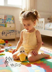 Interactive Musical Sensory Banana Toy for Babies – Soft Plush Toy with Sounds – Educational Sensory Activity Toy – Fun Birthday Gift from Happy Kiddo (Banana)
