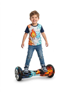 Smart Hoverboard 10 inch – Attractive Motorcycle-Inspired Design 🔥❄️