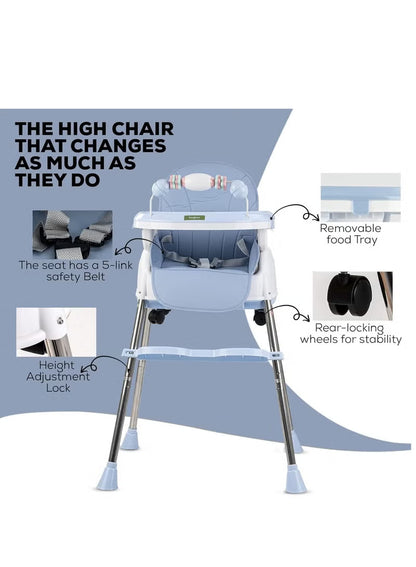 Happy Kiddo Multifunctional High Chair – a practical and stylish design for every meal and playtime.