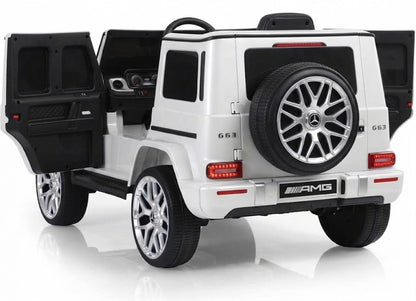 Electric Mercedes-AMG  for kids – white luxury with realistic details and doors that open! ⚪🚗✨