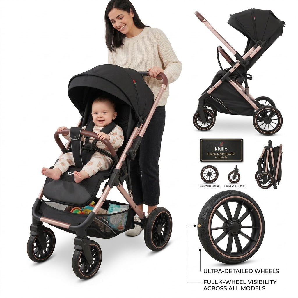 Kidilo 6530 PRO Lightweight Cartoon Stroller – Great and Safe for Every Outing